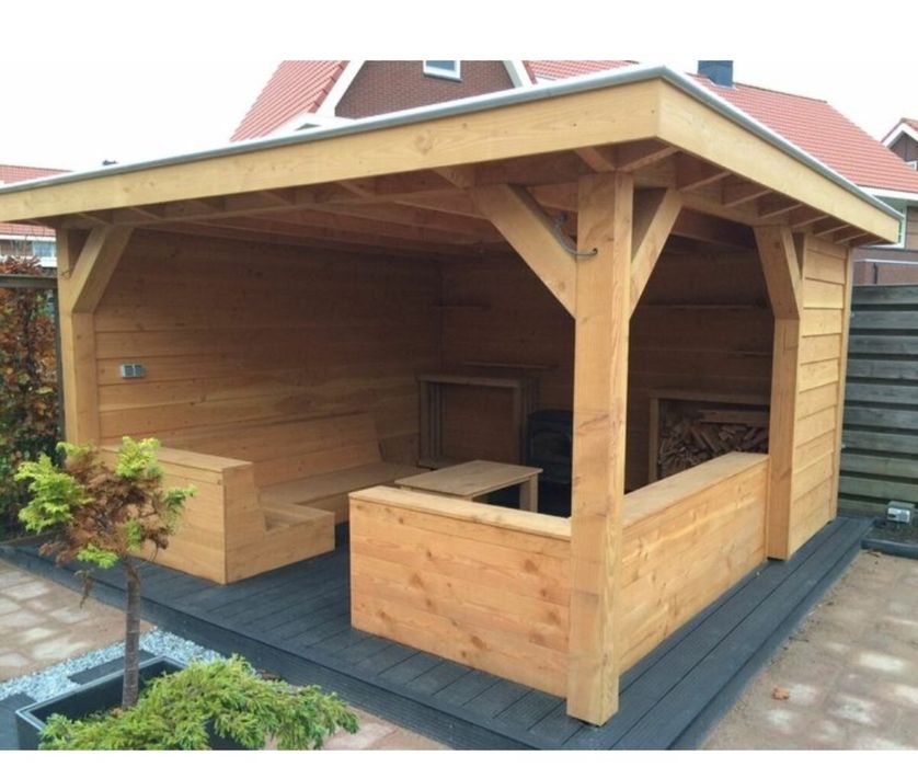 Беседка дом баня строим