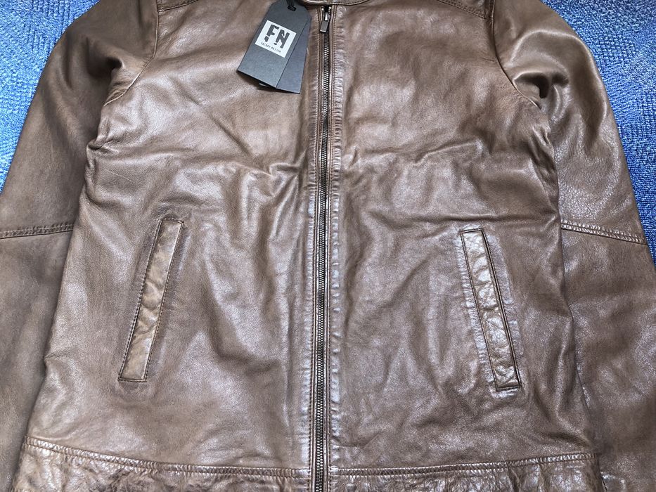 Freaky Nation Leather Jacket ОРИГИНАЛНО мъжко яке/естествена кожа  L-M