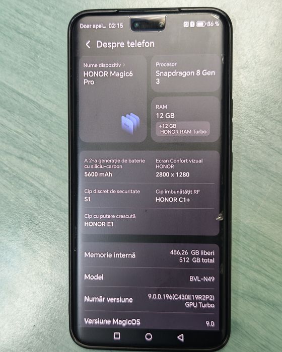 Honor magic 6 pro impecabil
