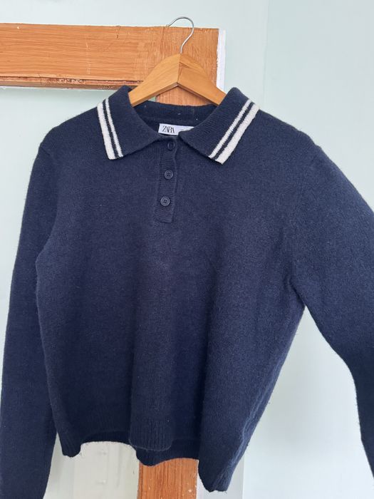 Син пуловер Zara L
