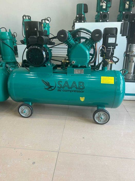 SAAB компрессор — 10 бар, 100л, кафолат билан!