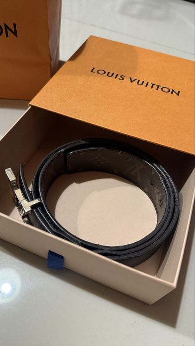 Curea rara Louis Vuitton LV Skatepark Reversible monogram eclipse belt