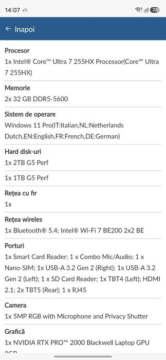 NOU 50% REDUS Laptop Bussiness Lonovo ThinkPad P16 Gen 3 - Type 21RQ