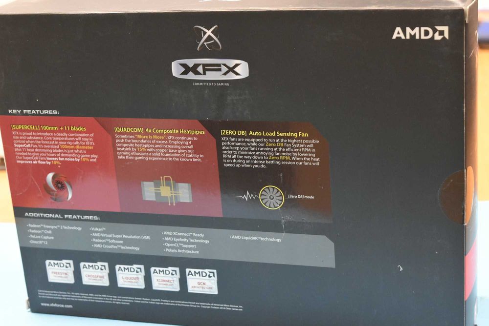 Видео карта 4 GB XFX Radeon RX 580 GTS 4 GB XXX Edition  в кутия