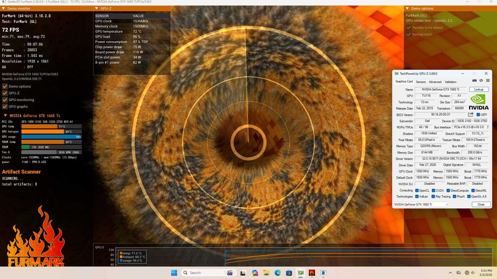 Unitate PC sk2011 Intel I7 5930k GTX 1660 Ti 6GB DDR6