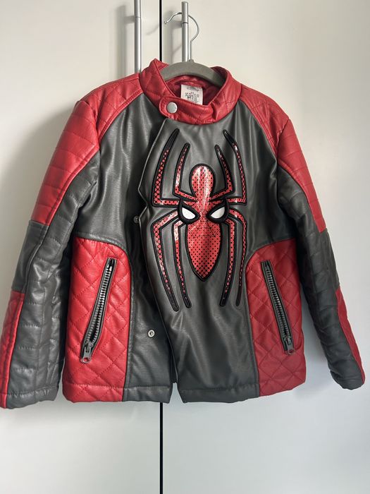 Geaca biker baieti Spiderman 116 pentru 5-6-7 ani