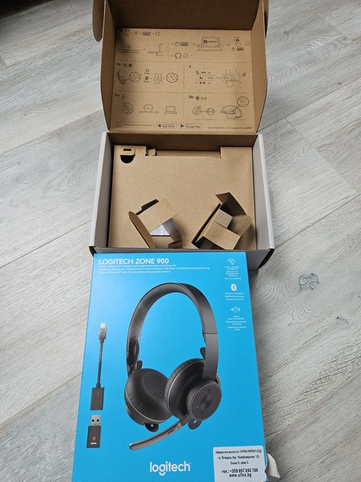 Безжични слушалки с active notice canceling - Logitech Zone 900 ANC