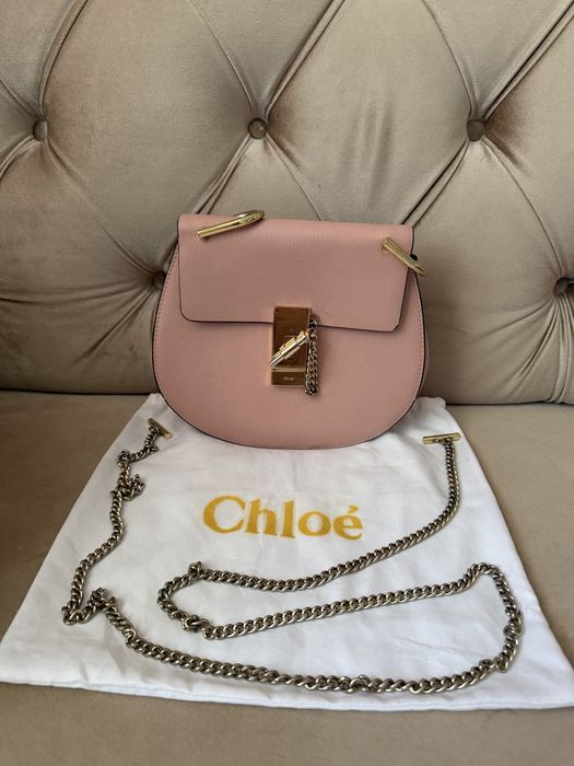 Chloe pink кожанная внутри замша