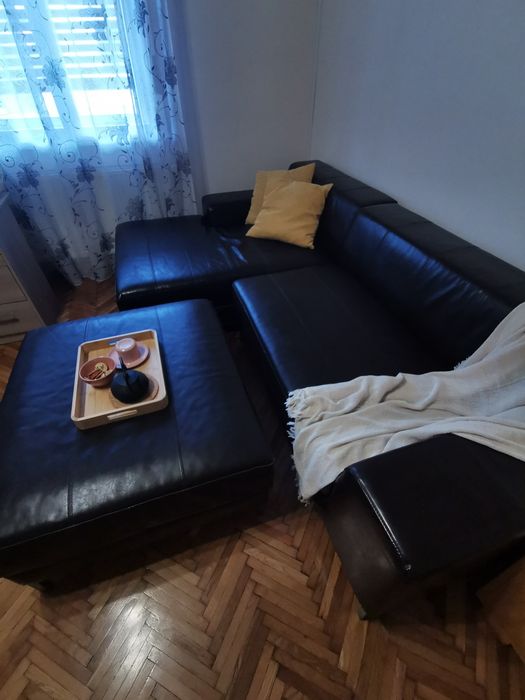 Coltar-canapea IKEA KRAMFORS piele naturala