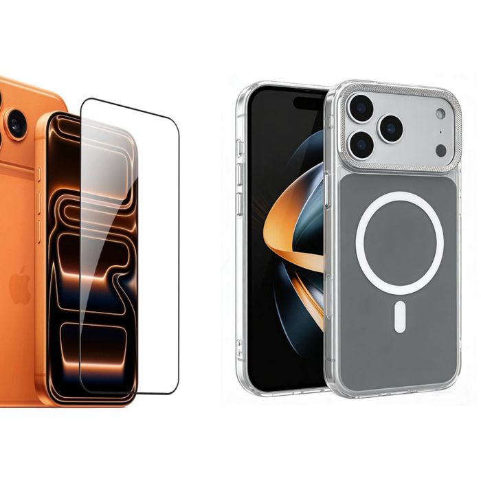 Iphone 17 AIR PRO MAX Husa Magnetic Metal Safe + Folie Sticla