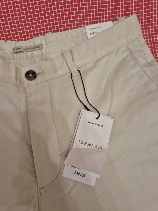 Pantaloni chino bej pentru barbati, marca Mango, marimea 40 (31), noi