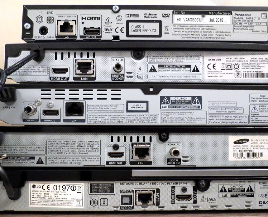 Blu-ray Player Panasonic DMP-BDT165 Playback /MKV/MP4/FLAC/MP3/DSD