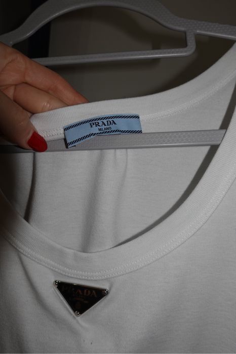 Prada logo cotton tank top 36