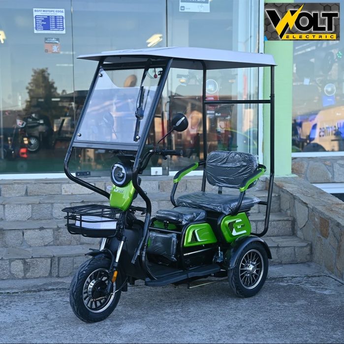 BULLMAX C1 MAX, триместна електрическа триколка, големи 10" гуми, аларма, 24 месеца гаранция