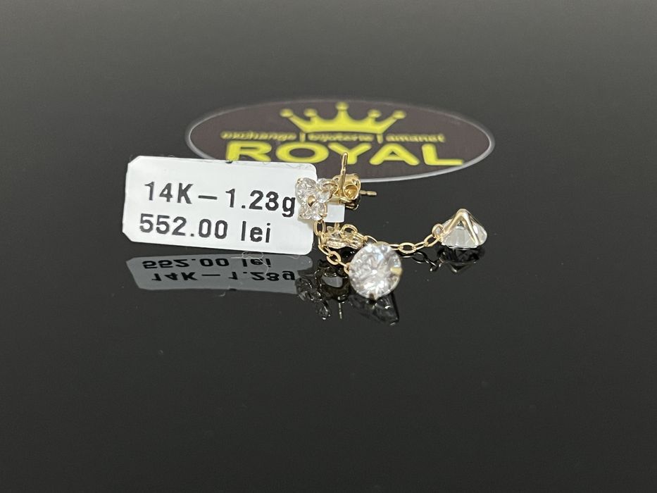 Bijuteria Royal CB : Cercei dama aur 14k 1,23 grame