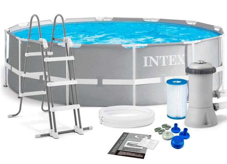 Intex каркасный бассейн  (366х99см)+насос-фильтр, лестница 26716