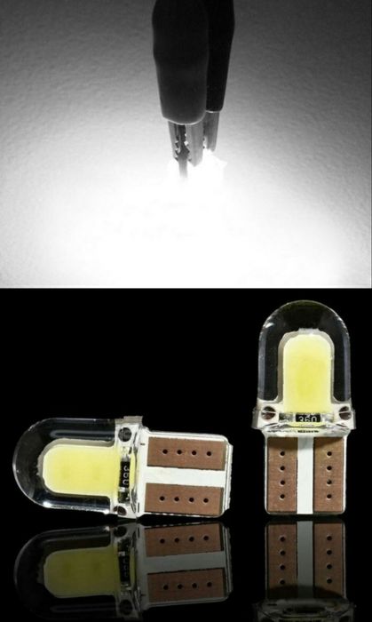 Bec auto tip LED T10 canbus, lumina alba (pozitie, plafoniera, numar e