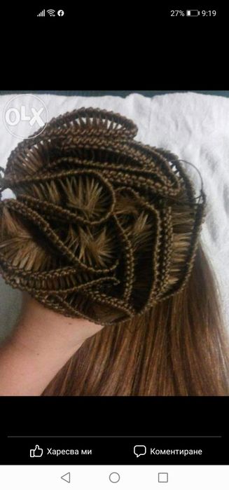 Ръчна изработка на треси редове кератинови кичури от естествена коса