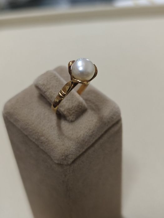 Inel cu perla aur 14k 2.50gr (r)