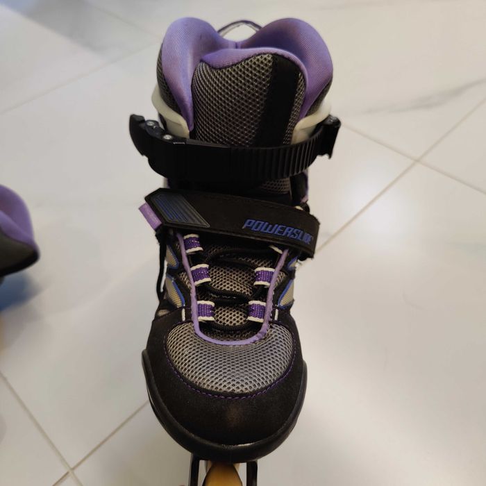 Powerslide Ролери 37,каска,наколенки,налакътници,протектори за китки