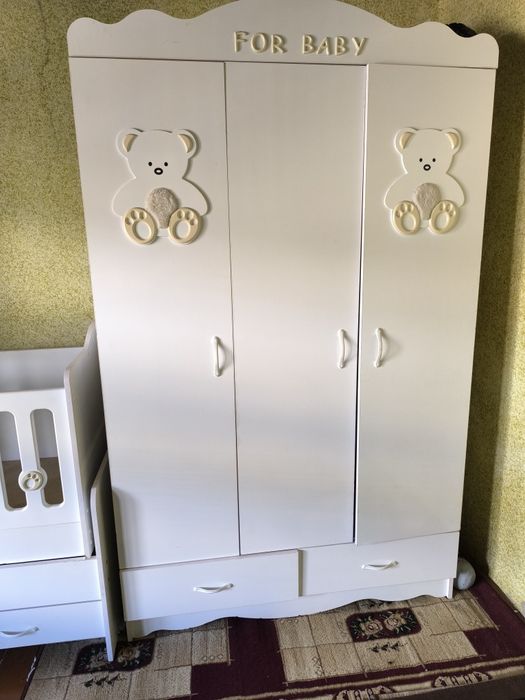 Bolajonlar uchun Krovat va Shkafi birgalikda