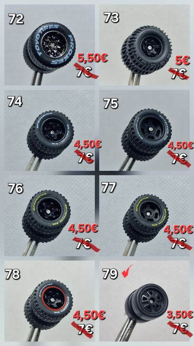 Гуми с джанти за Hot wheels, Matchbox и други 1:64 модели