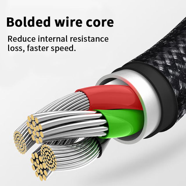 2в1 висок клас плетен кабел с 60W Тype C и Lightning