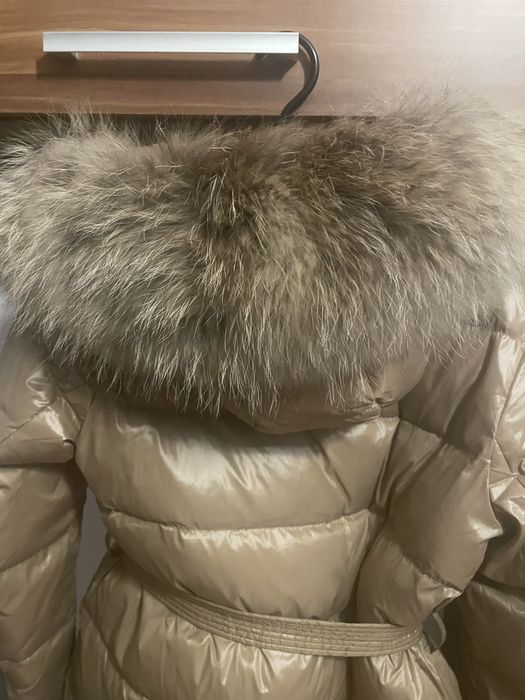 Geaca cu puf si blana naturala