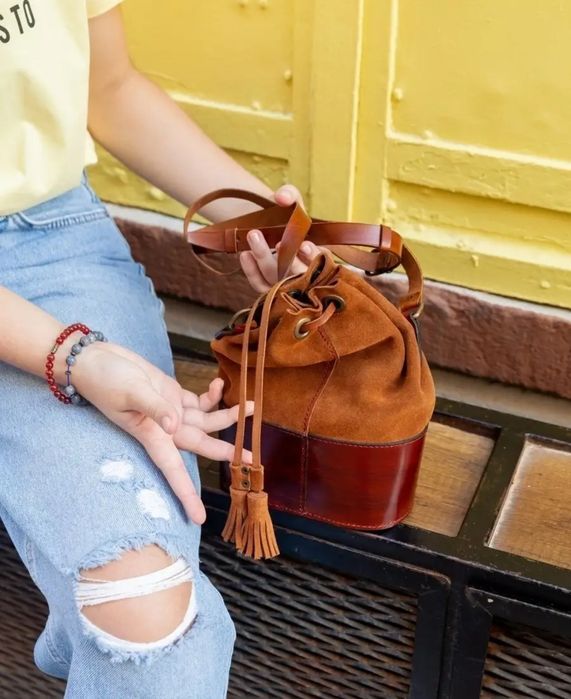 сумка бохо кожанная