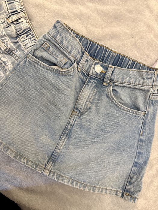 H&M Zara 4бр дънкови панталони и поли 116см 5/6г