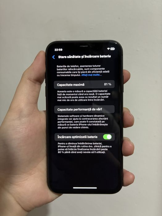 Apple iPhone 11 64GB Black Original – Neverlock, Face ID OK, Complet la Cutie + Husă Cadou