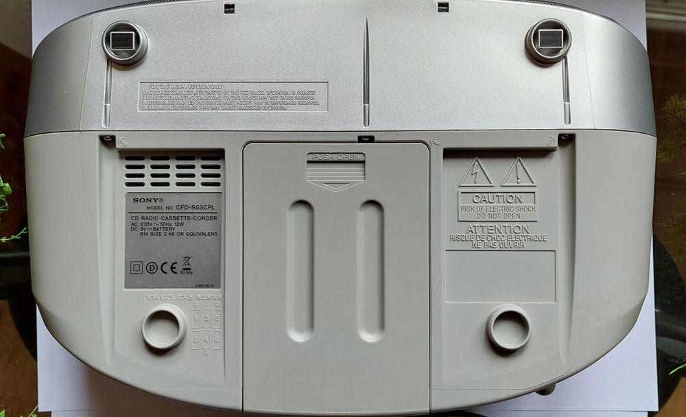 Sony CFD‑S03CPL – radiocasetofon cu CD, revizie completă + telecomandă