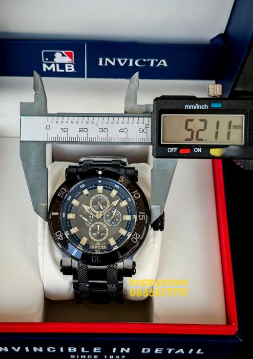 INVICTA Full Metal black Light 52 mm, Инвикта нов ръчен часовник