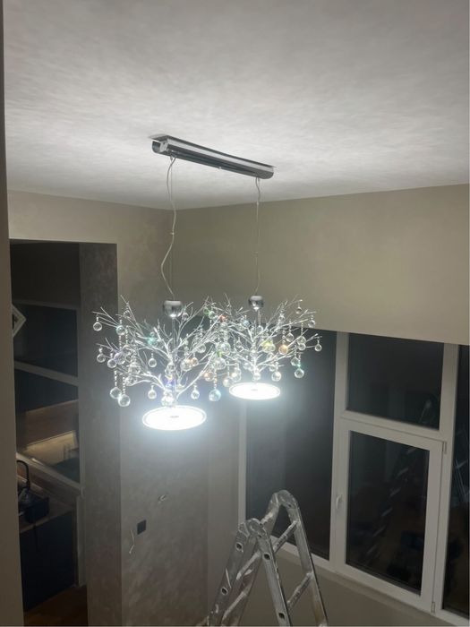 Нов! Eglo Красив висящ стъклен LED полилей