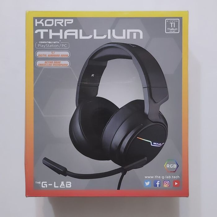 Casti gaming G-Lab Thallium, 7.1 Surround Sound, 3.5mm, Microfon