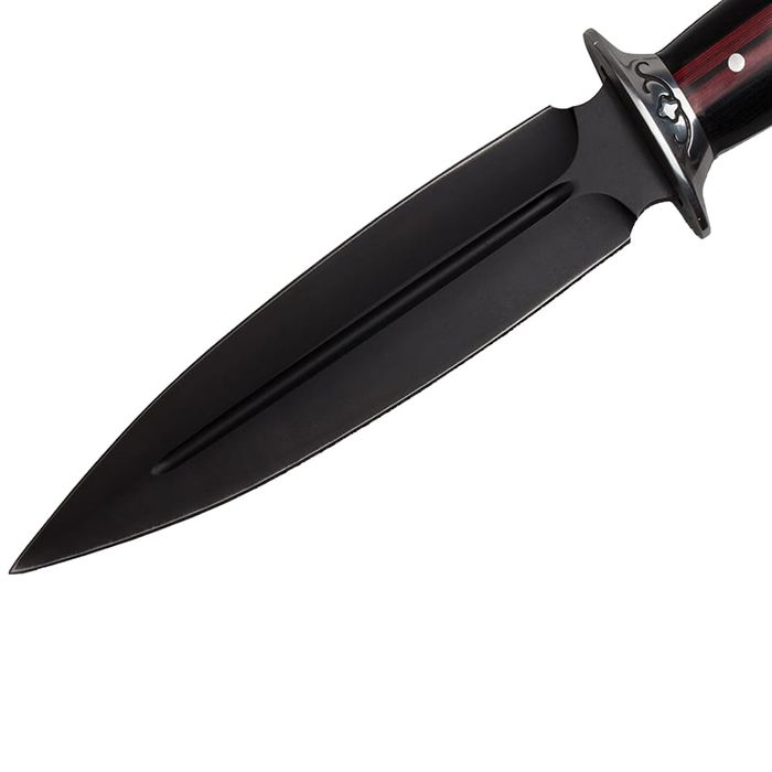 Cutit vanatoare IdeallStore®, Widow Blade, 30 cm, negru, teaca inclusa