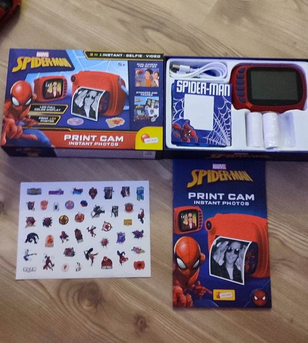 Cameră foto instant Lisciani Spider-Man Print Cam 3 în 1 (nouă)