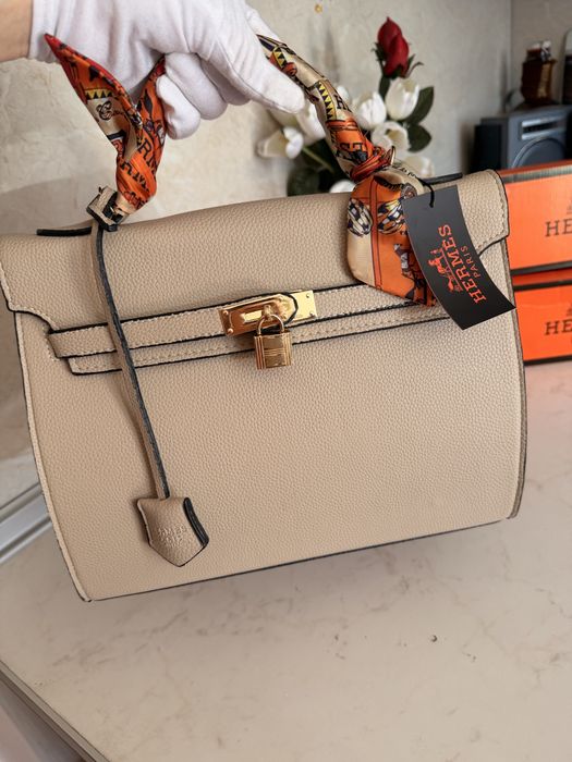 Дамска чанта Hermes Birkin бежова
