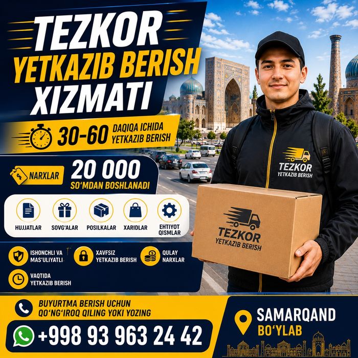 Kichik hajmdagi yuklarni tez tashish 30 minutda