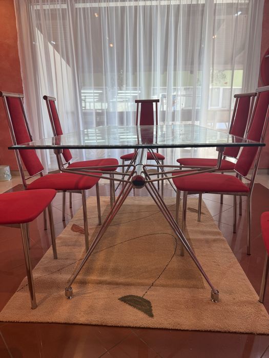 Masa pentru sufragerie 160x90 cu 8 scaune