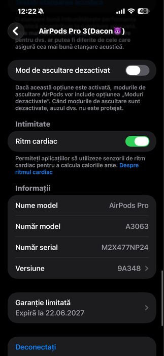 Casti wireless Apple Airpods Pro 3 ORIGINALE !