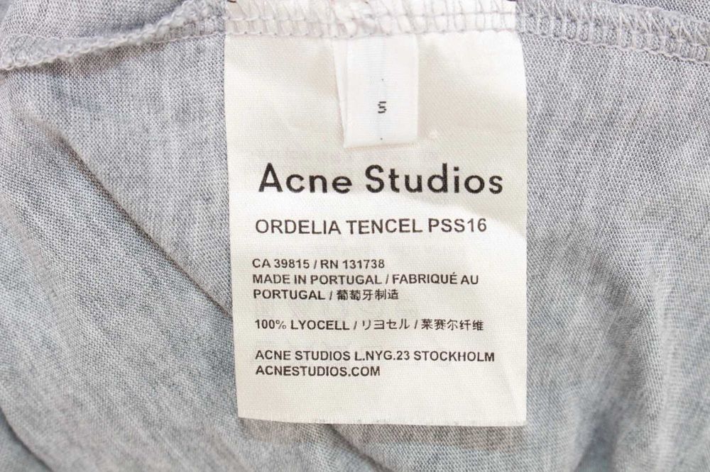 Acne Studios Ordelia дамска мини рокля сива с дълга част S