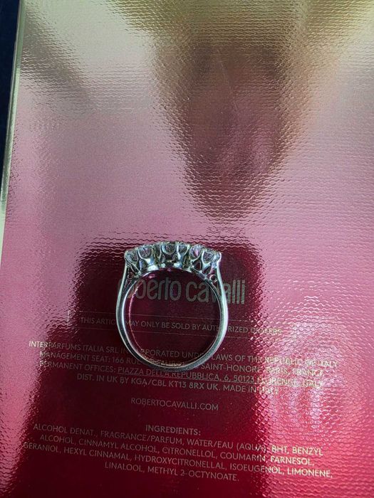 Inel Aur Alb 18k cu 3 Diamante 1.78 carate antic