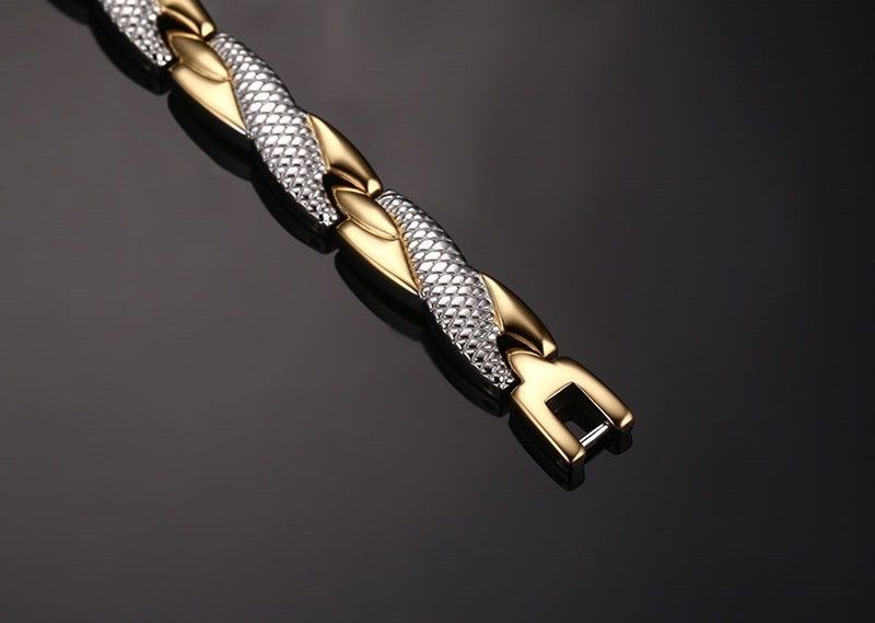 Brăţară magnetica terapeutică , placată cu aur de 18k