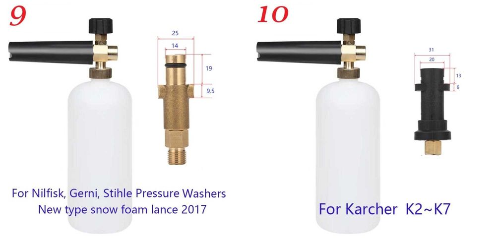 Дюза за пяна за водоструйки Karcher,Bosch,Parkside,Lavor,Nilfisk и др.