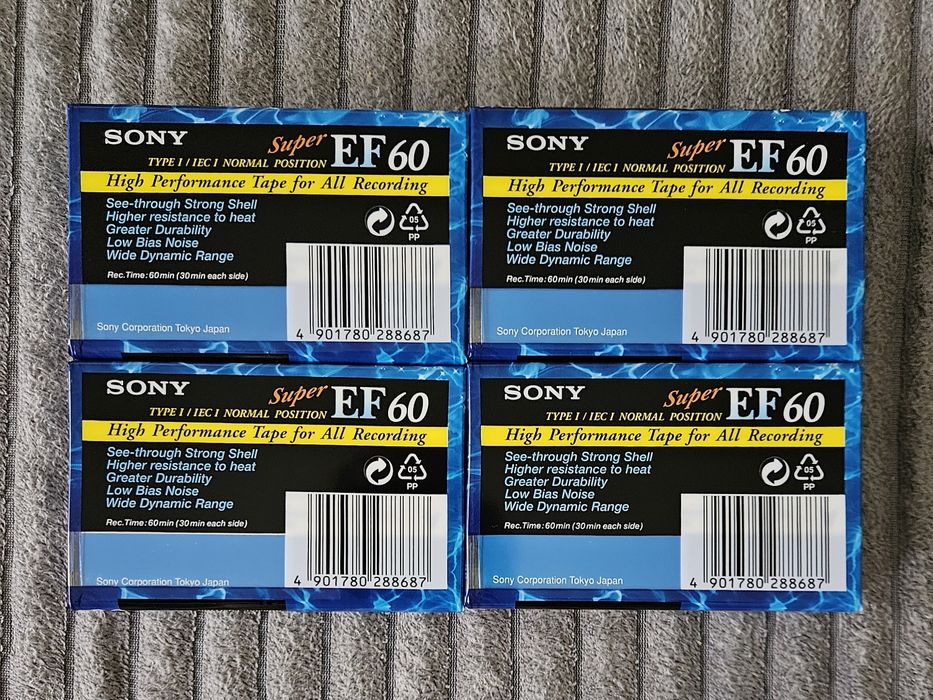 4 Casete Audio Sony EF60 Japan