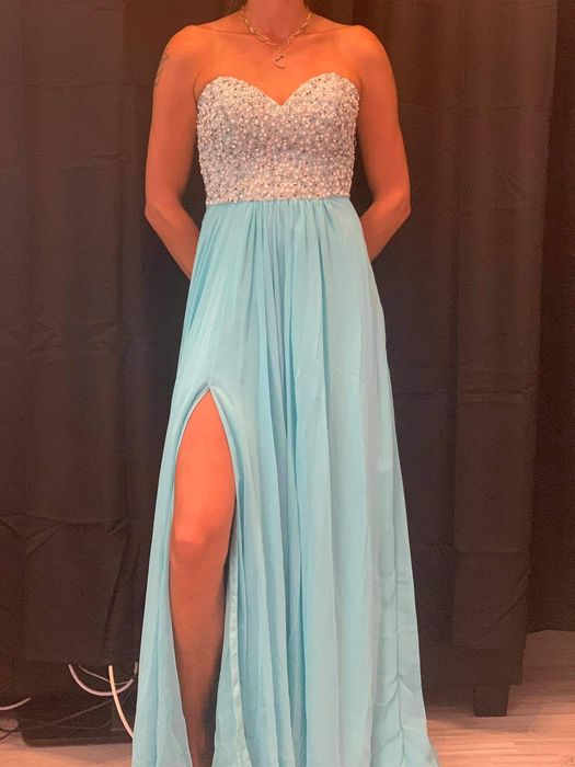 Елегантна дъга рокля за бал