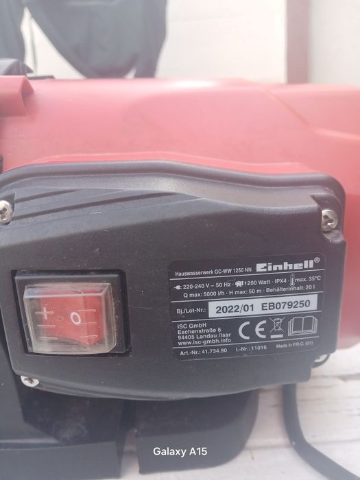 Pompa apa de suprafață Einhell inox  GC GP 1250NN  1200W 5000L  / H  merge in sistem hidrofor butoaie de bere vas de expansiune inox