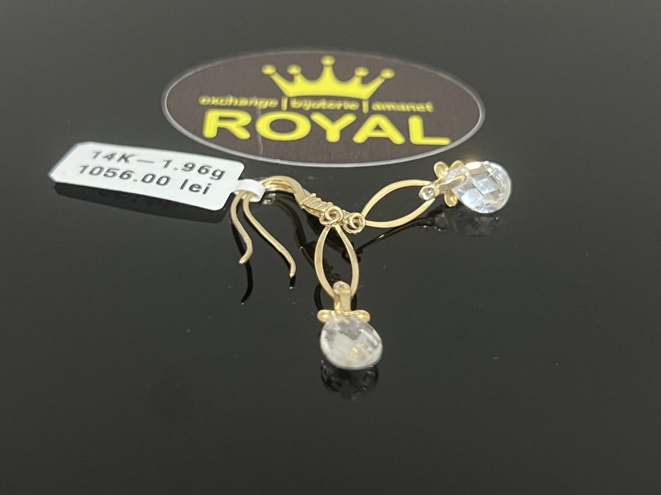 Bijuteria Royal CB : Cercei dama aur 14K 585  1,96 grame