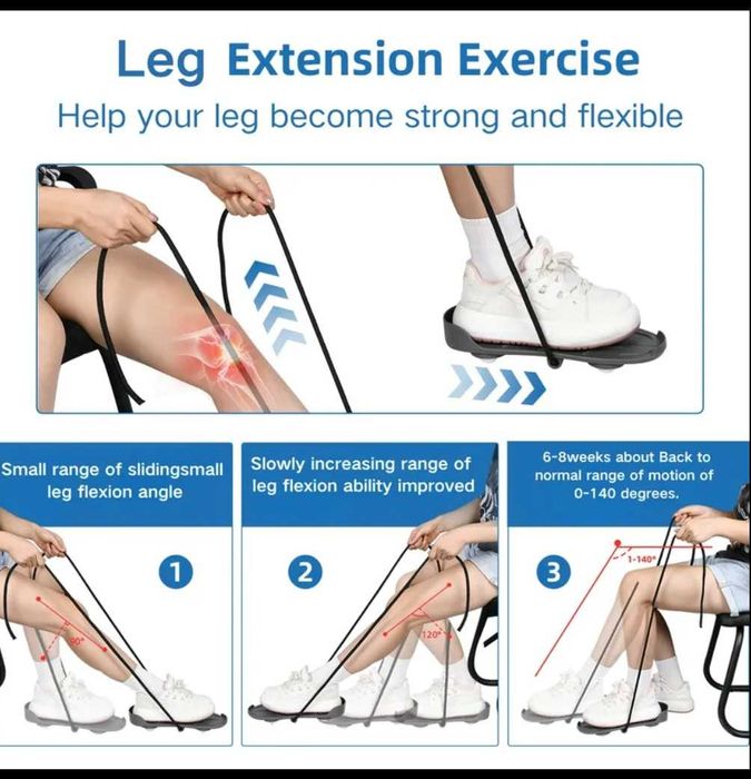 Уред за рехабилитация и раздвижване на коляно след травми и операции